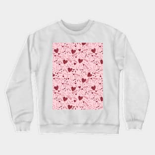 I love you typography sign seamless pattern pink Crewneck Sweatshirt